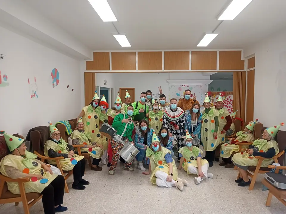 Comparsa en el CD Puebla de la Calzada