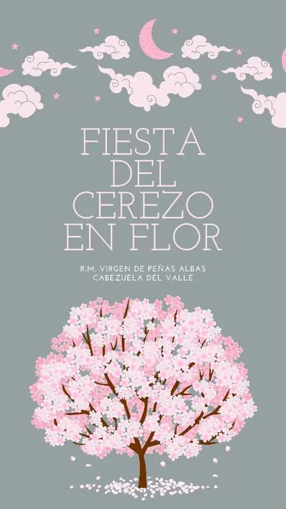 Fondo móvil motivador para pantalla cerezo zorro rosa azul - 1