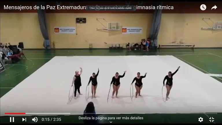 El equipo de gimnasia ritmica en Merida