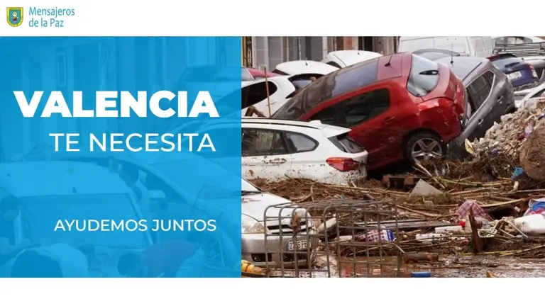 Ayuda para Valencia. Fuente mensajerosdelapaz.com