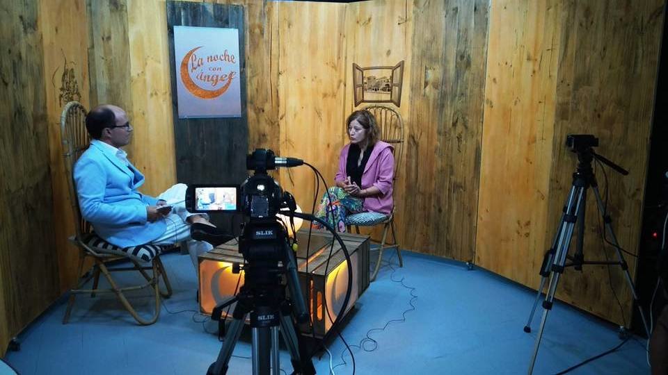 Un momento de la entrevista a Belén Pérez