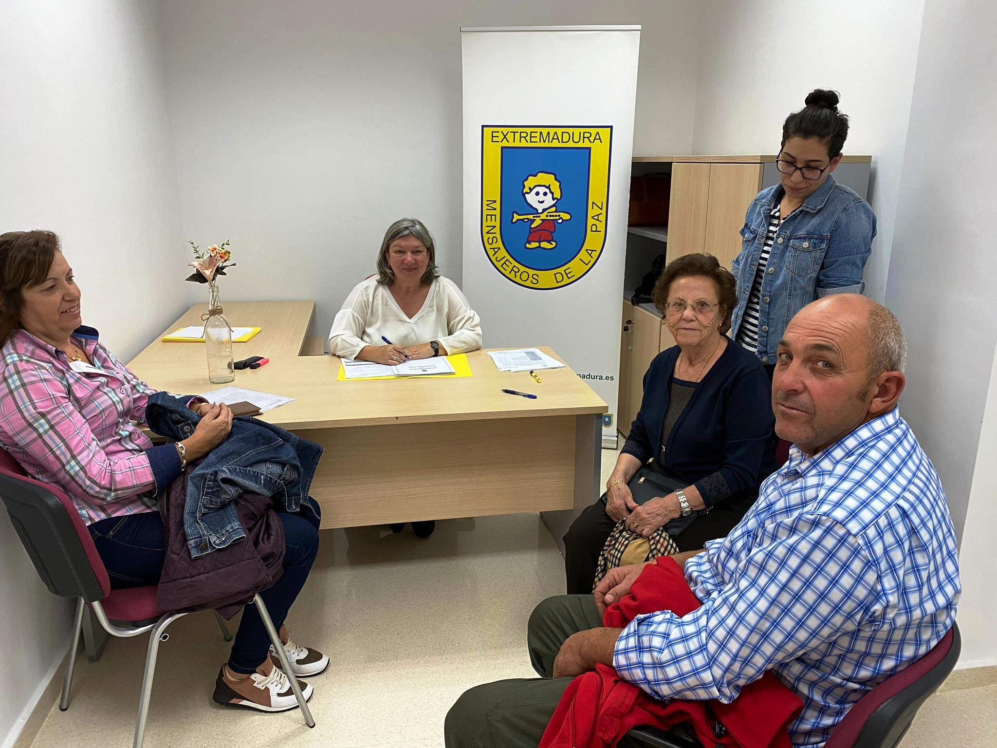 Manuela Petaño en su ingreso en Alguijuela