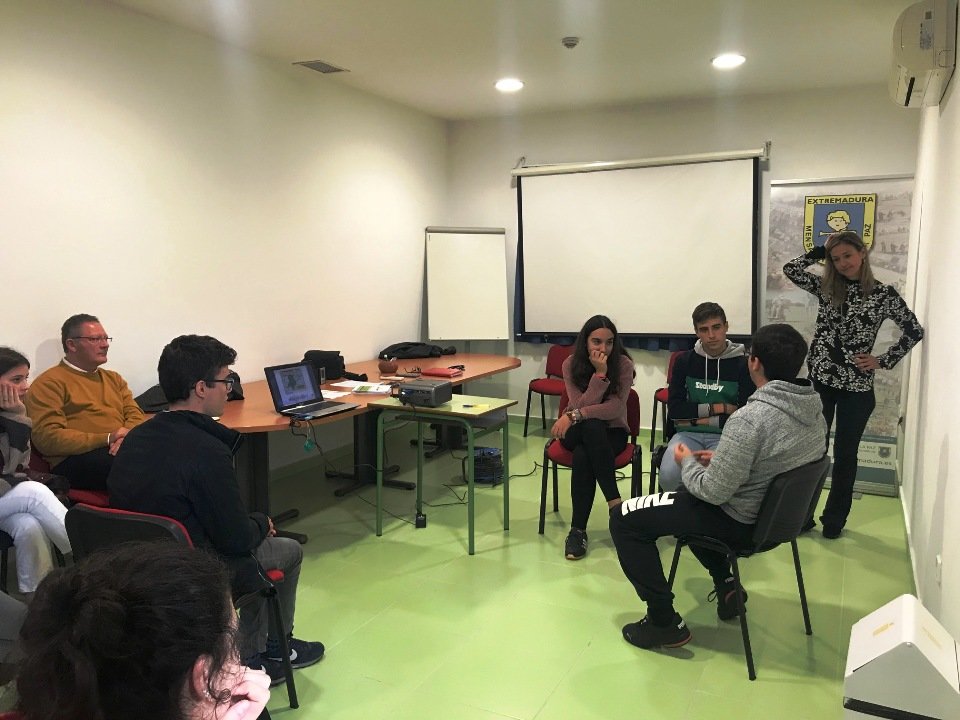 Un momento de la charla en Mérida